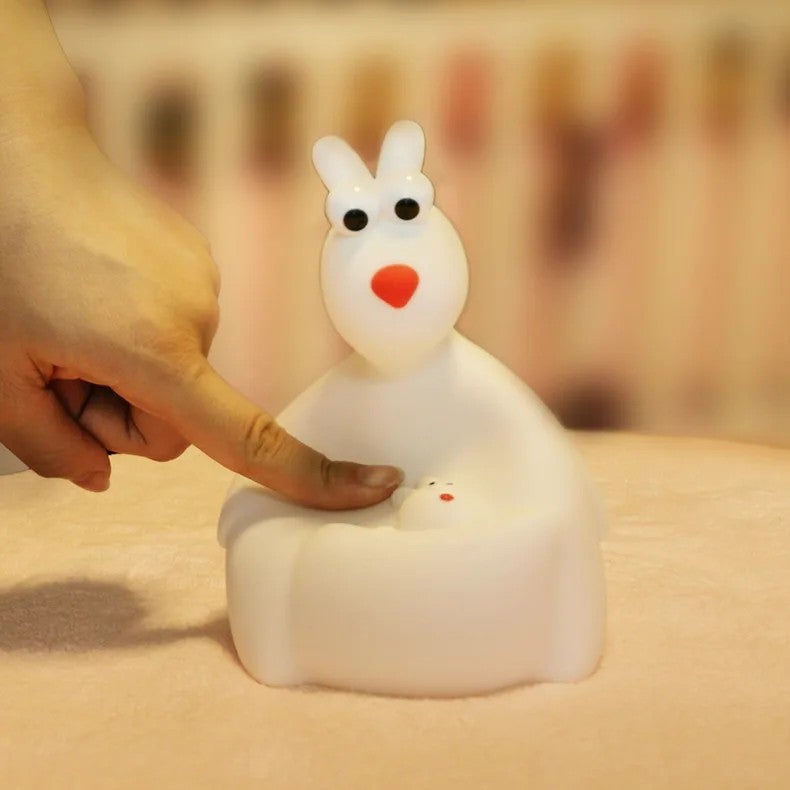 Bluejw Cute Night Lamp, Rechargeable Touch Control Silicone Night Light for Kids - Portable LED Night Lights for Bedroom Nursery - Image 1